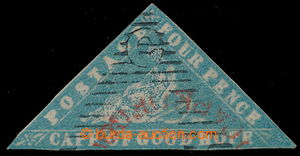 197992 - 1861 SG.13a, Hope 4P light blue, WOODBLOCK on laid paper; ve