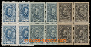 198092 -  Pof.140-142, set 125h-1000h in blocks of four, value 125h 2