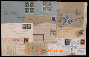 198095 - 1939-1943 sestava 10ks různých celistvostí s raz. poštov