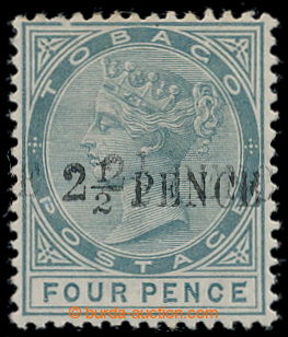 198115 - 1891 SG.31b, Viktorie 2½ PENCE na 4P šedá, PŘETISK D