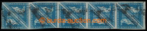 198129 - 1855 SG.6, block-of-10 Hope 4P blue; 2 stamps cut to margin,