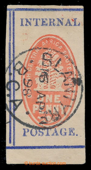 198135 - 1898 SG.56a, Coat of arms 1Penny bricky / dark ultramarine w