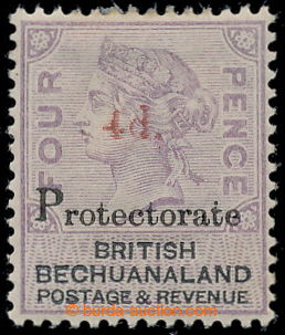 198142 - 1888 SG.51, Victoria 4P with RED OVERPRINT 4P and with PROTE