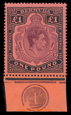 198160 - 1938-1953 SG.121b, George VI. £1 light purple and black