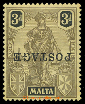 198164 - 1926 SG.149a, Allegory 3P with local INVERTED overprint POST