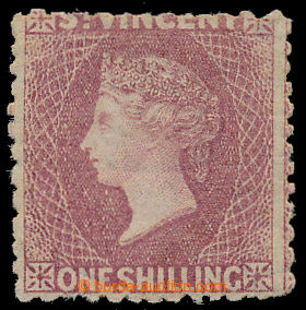 198173 - 1872 SG.17, Victoria 1Sh dark rose-red; original gum, very f