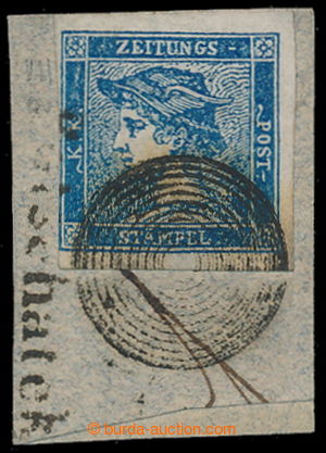 198187 - 1851 Ferch.6, blue Mercure 0,6Kr, type IIIb, on cut-square w