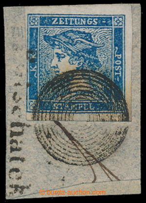 198187 - 1851 Ferch.6, Modrý Merkur 0,6Kr, typ IIIb, na výstřižku