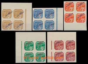 198248 - 1939 Sy.NV1-NV5, values 2h - 10h in blocks of four, all corn