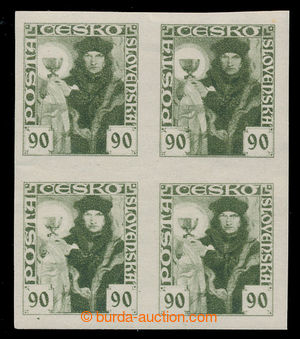198332 -  ZT  Pof.163, zkusmý tisk hodnoty 90h v olivově zelené ba