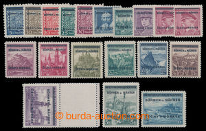 198364 - 1939 Pof.1-19, Přetisková emise, kompletní série, hodnot