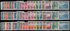 198415 - 1939 Pof.1-19, comp. of 3 complete overprint issues; all min