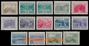 198419 - 1932 Mi.530-543, Malé krajinky 10g-64g; kompletní dlouhá 