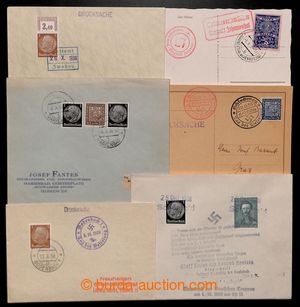 198481 - 1938 comp. 9 pcs of philatelic entires with provisory cancel