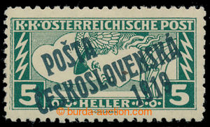 198529 -  Pof.58Ba, Obdélník 5h zelená, ŘZ 11½, zelenočern