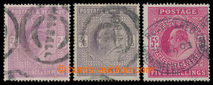 198578 - 1902-1910 SG.260, 261 a 263, hodnota 2Sh6P fialová (lilac),