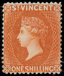 198585 - 1883-1884 SG.45, Viktorie 1Sh orange / vermilion, průsvitka