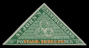 198588 - 1860 SG.11, Trojúhelník 3P zelená; plný střih, kat. 