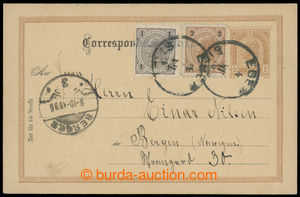 198955 - 1896 Mi.P74, PC 2 Kreuzer Franz Joseph I. addressed to Norwa