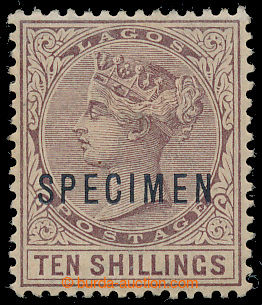198986 - 1884 SG.29, Victoria 10Sh lilac brown, SPECIMEN, rare stamp 