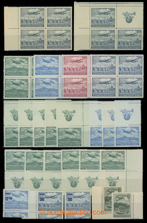 199146 - 1946-1951 selection of airmail stamps in old currency, conta