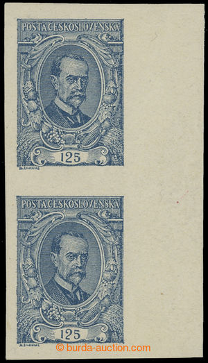 199281 -  Pof.140N ST I. + II. plate variety, 125h blue, IMPERFORATED
