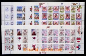 199303 - 2003 PB with added-print, comp. 8 pcs of blk-of-9 with added