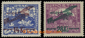 199353 -  Pof.L1A + L3B, I. provisional air mail stmp. 14Kč/200h blu