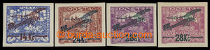 199444 -  Pof.L1-L3, I. provisional air mail stmp., complete imperfor