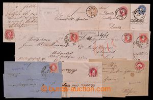 199572 - 1865-1877 5 postal stationery covers, contains:  Ferch.18 se