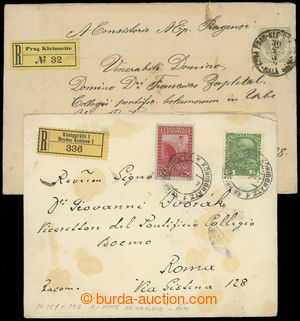 199631 - 1889-1916 R-dopis do Říma vyfr. zn. Ferch.48b, Znak 20Kr 