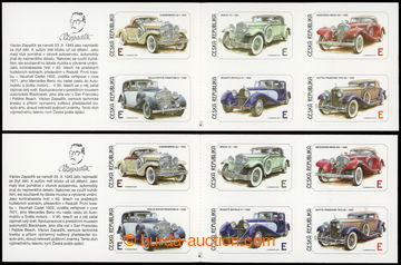 199644 - 3012 Pof.735-740 production flaw, World car E, 2 booklets, 1