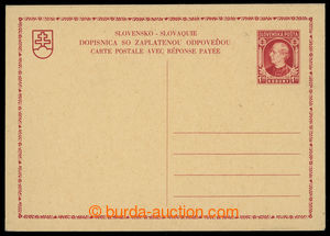 199672 - 1939 CDV5X, Hlinka 1,20Ks, CHYBOTISK dvojité dopisnice v č