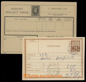 199678 - 1940 CPH3, Hlinka 50h black, Un order card + CPL1C, mailing 