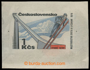 199784 - 1970 PLATE PROOF  Pof.1806, World Championship in skiing 1K