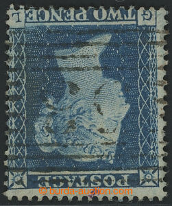199800 - 1854 SG.19w, Two Pence Blue, zoubkování 16, průsvitka mal