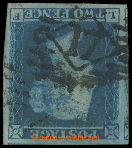 199802 - 1841 SG.14w, Two Pence Blue, nezoubkovaná, PRŮSVITKA PŘEV