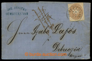 199867 - 1863 letter to Debrecín franked with cut-sqaure from postal