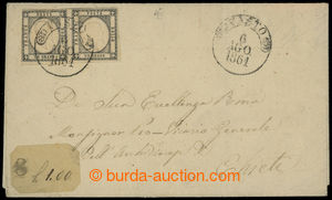 200046 - 1861 PROVINZE NAPOLETANE, dopis s 2-páskou Sass. 19, Viktor