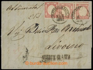 200047 - 1861 PROVINZE NAPOLETANE, cenný dopis ASSICURATA  vyfr. 3x 