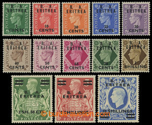 200115 - 1950 Britská okupace, SG.E13-E25, Jiří VI. 5C-10Sh, přet