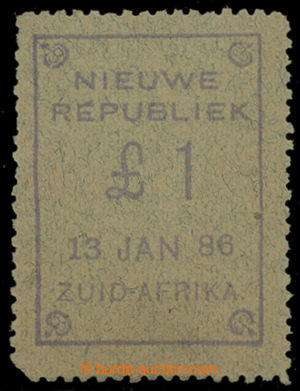 200151 - 1886 SG.46, Nieuwe Republiek 1£; blue granite paper, da