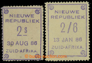 200152 - 1886 SG.13, 14, Nieuwe Republiek 2Sh a 2Sh6P, yellow paper, 