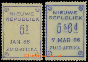 200153 - 1886 SG.16, 17, Nieuwe Republiek 5Sh and 5Sh6P, yellow paper
