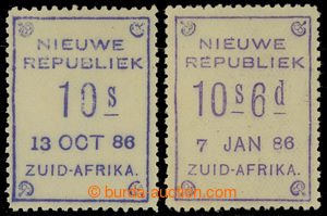 200154 - 1886 SG.21, 22, Nieuwe Republiek 10Sh and 10Sh6P, yellow pap