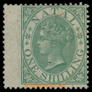 200156 - 1867 SG.25, Victoria 1Sh green, wmk CC; very fine marginal p