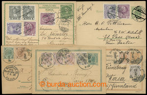 200204 - 1891-1908 5 PC sent abroad - USA, France, Poland, Switzerlan