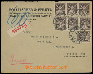 200239 - 1922 firemní Ex-dopis zaslaný do Rakouska, vyfr. 7-násobn