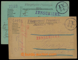 200258 - 1915 FLIEGERPOST PRZEMYSL set of 2 FP cards, both sent airma