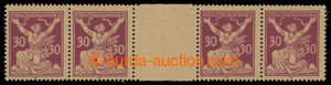 200429 -  PLATE PROOF Pof.153Mv, C.C. plate proof 4-stamps. horiz. gu